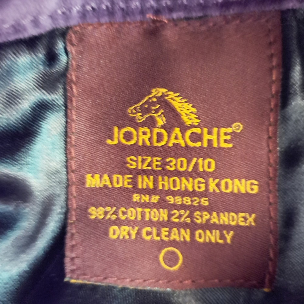 Jordache Purple Jelly Bean Velvet Women's 30/10 Sienna Skinny Pants NWT 1410-442 - Picture 8 of 11